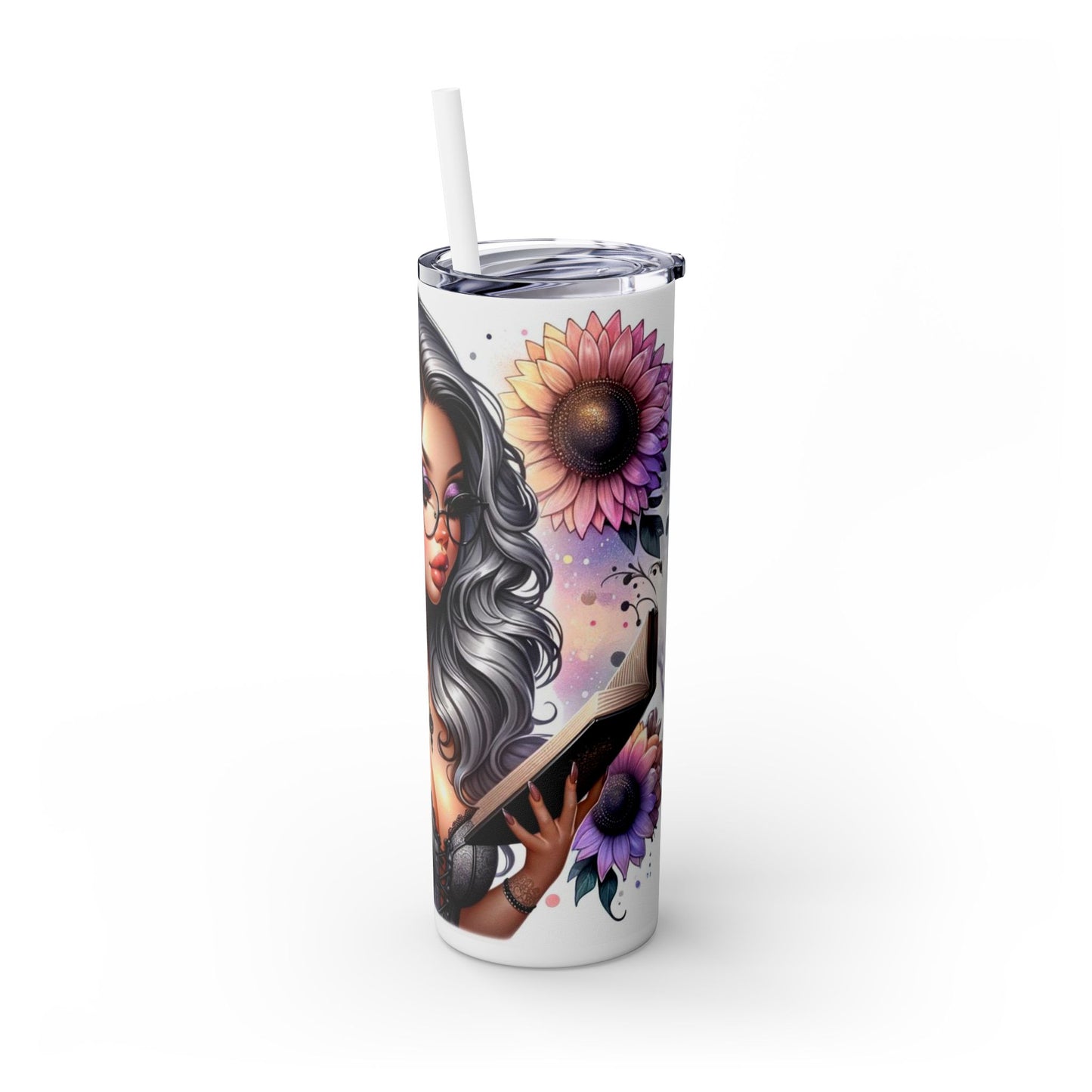Smutty Badass Tumbler - 20oz Skinny Tumbler with Straw for Book Lovers, Dark Romance Readers, Novelty Gift, Coffee Tumbler, Travel Cup