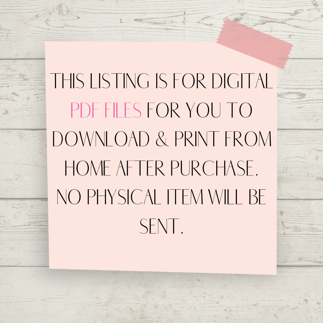 My Book Journal Digital Download